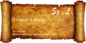 Szügyi Laura névjegykártya